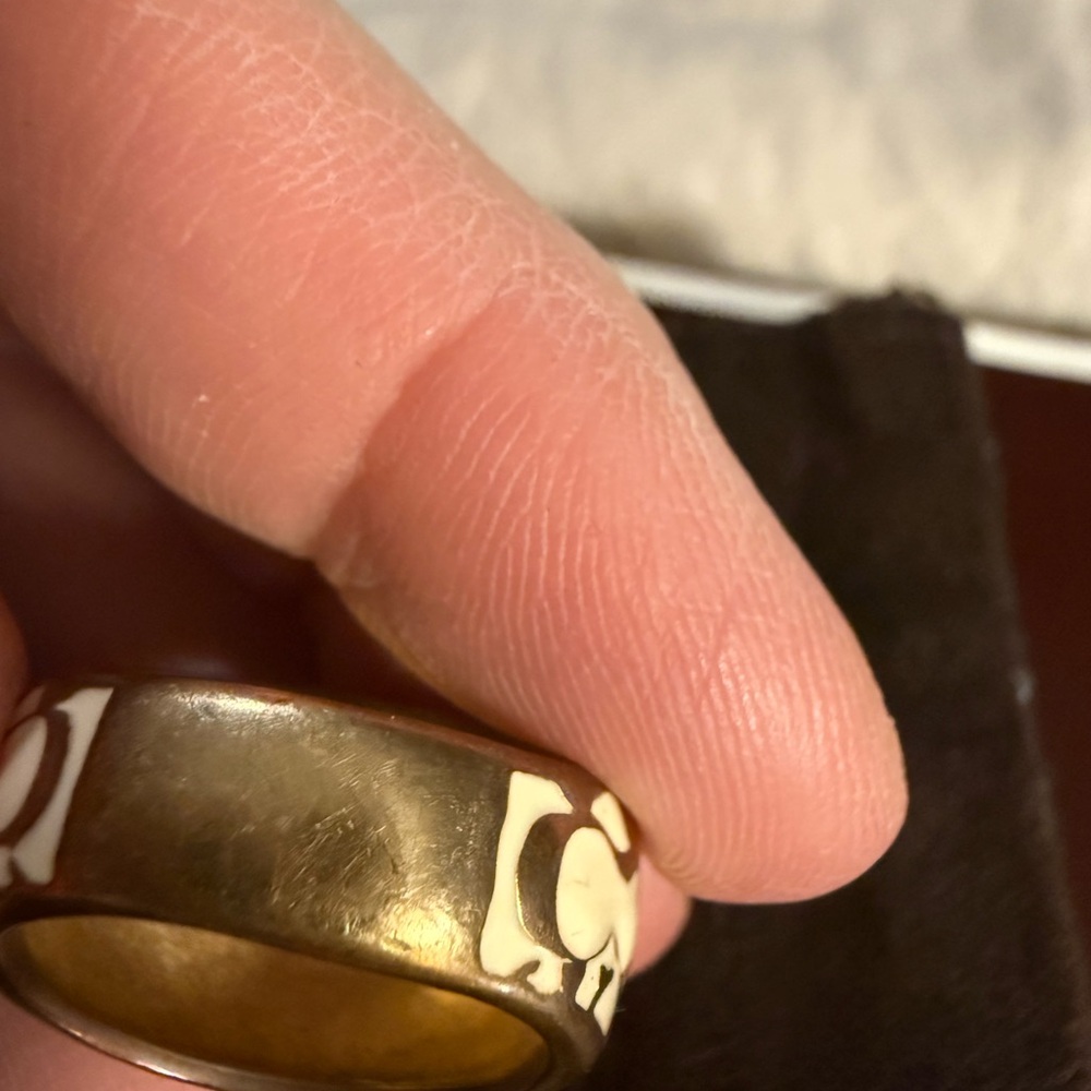 Set of 4 Vintage Coach Rings Sz 6.5 - 7.5. Gold & Silver Tone & Extra Hangtag - Picture 6 of 14